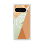 プレミアムスクエアケース with Pixelsnap［ マーブルトライアングルパレット - Orange ］