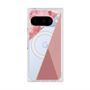 プレミアムスクエアケース with Pixelsnap［ マーブルトライアングルパレット - Pink ］