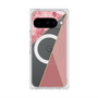 プレミアムスクエアケース with Pixelsnap［ マーブルトライアングルパレット - Pink ］