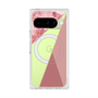プレミアムスクエアケース with Pixelsnap［ マーブルトライアングルパレット - Pink ］