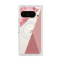 プレミアムスクエアケース with Pixelsnap［ マーブルトライアングルパレット - Pink ］