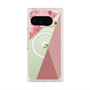 プレミアムスクエアケース with Pixelsnap［ マーブルトライアングルパレット - Pink ］