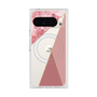 プレミアムスクエアケース with Pixelsnap［ マーブルトライアングルパレット - Pink ］