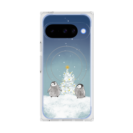 プレミアムスクエアケース with Pixelsnap［ 静かなペンギンの夜 ］
