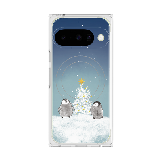 プレミアムスクエアケース with Pixelsnap［ 静かなペンギンの夜 ］
