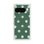 プレミアムスクエアケース with Pixelsnap［ 水彩ドット・レトロカラー - Green ］