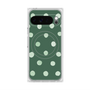プレミアムスクエアケース with Pixelsnap［ 水彩ドット・レトロカラー - Green ］