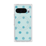プレミアムスクエアケース with Pixelsnap［ 水彩ドット・レトロカラー - Light Blue ］