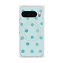 プレミアムスクエアケース with Pixelsnap［ 水彩ドット・レトロカラー - Light Blue ］