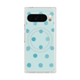 プレミアムスクエアケース with Pixelsnap［ 水彩ドット・レトロカラー - Light Blue ］