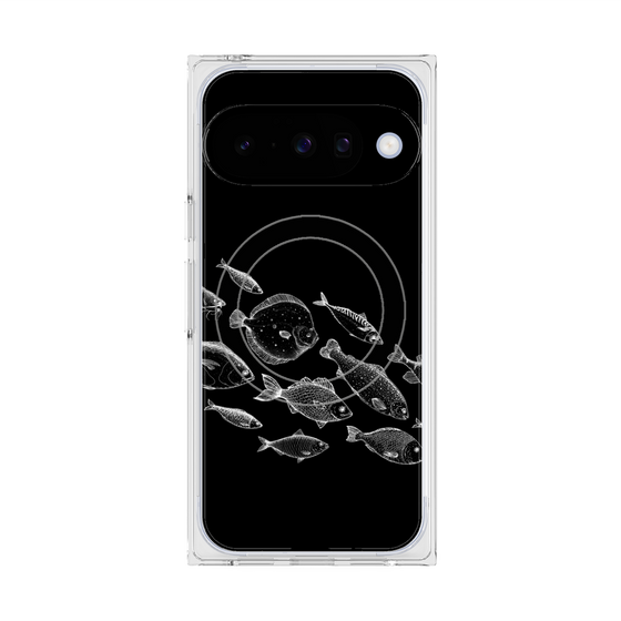 プレミアムスクエアケース with Pixelsnap［ Coexist No.2 - Black ］