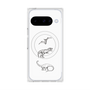 プレミアムスクエアケース with Pixelsnap［ Dinosaurs No.1 - White ］