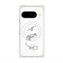 プレミアムスクエアケース with Pixelsnap［ Dinosaurs No.1 - White ］
