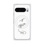 プレミアムスクエアケース with Pixelsnap［ Dinosaurs No.1 - White ］