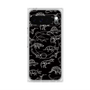 プレミアムスクエアケース with Pixelsnap［ Dinosaurs No.2 - Black ］