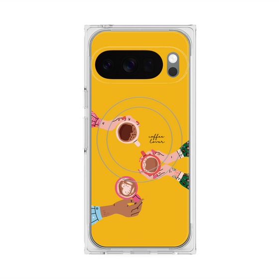 プレミアムスクエアケース with Pixelsnap［ Teatime - Yellow ］