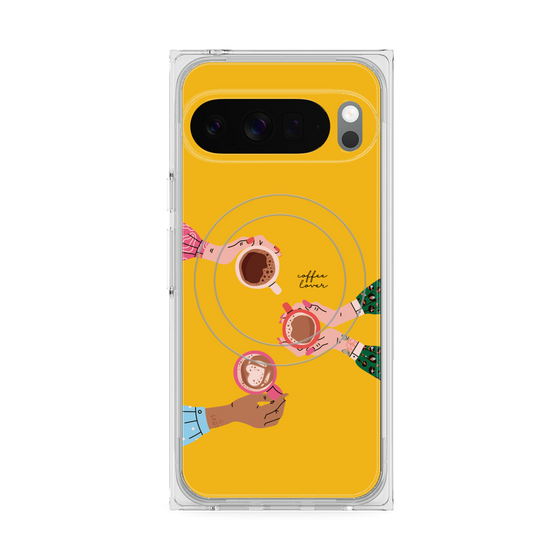 プレミアムスクエアケース with Pixelsnap［ Teatime - Yellow ］