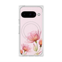 プレミアムスクエアケース with Pixelsnap［ Natural Flower - Pink ］