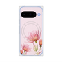 プレミアムスクエアケース with Pixelsnap［ Natural Flower - Pink ］
