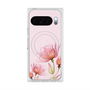 プレミアムスクエアケース with Pixelsnap［ Natural Flower - Pink ］