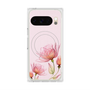 プレミアムスクエアケース with Pixelsnap［ Natural Flower - Pink ］