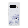 プレミアムスクエアケース with Pixelsnap［ Natural Flower - blue ］