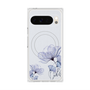 プレミアムスクエアケース with Pixelsnap［ Natural Flower - blue ］