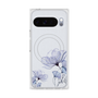 プレミアムスクエアケース with Pixelsnap［ Natural Flower - blue ］