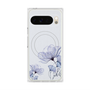 プレミアムスクエアケース with Pixelsnap［ Natural Flower - blue ］