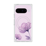 プレミアムスクエアケース with Pixelsnap［ Natural Flower - Purple ］