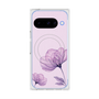 プレミアムスクエアケース with Pixelsnap［ Natural Flower - Purple ］