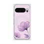 プレミアムスクエアケース with Pixelsnap［ Natural Flower - Purple ］