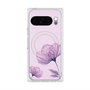 プレミアムスクエアケース with Pixelsnap［ Natural Flower - Purple ］