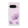 プレミアムスクエアケース with Pixelsnap［ Natural Flower - Purple ］
