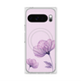 プレミアムスクエアケース with Pixelsnap［ Natural Flower - Purple ］