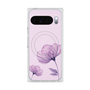 プレミアムスクエアケース with Pixelsnap［ Natural Flower - Purple ］