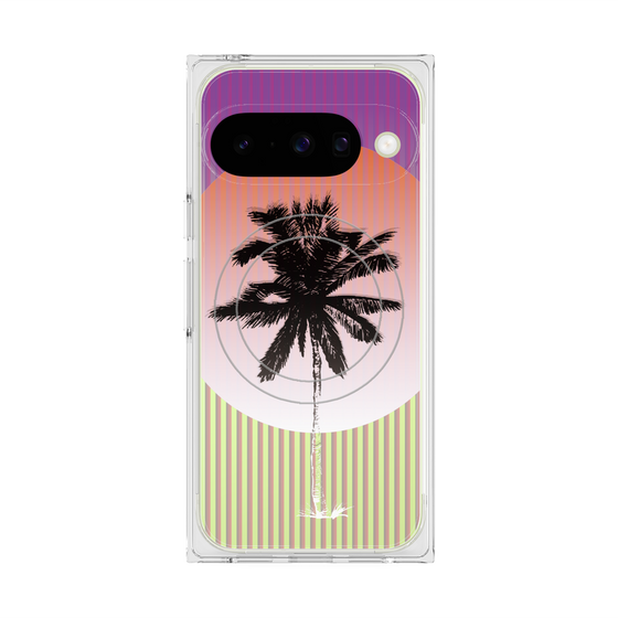 プレミアムスクエアケース with Pixelsnap［ Palm Tree ］