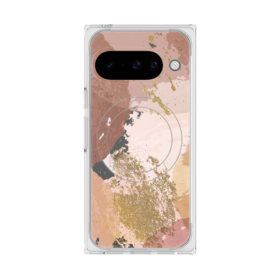 プレミアムスクエアケース with Pixelsnap［ Champagne pink ］