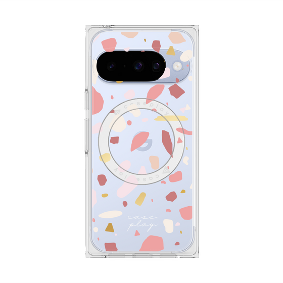 プレミアムスクエアケース with Pixelsnap［ Pink pieces ］
