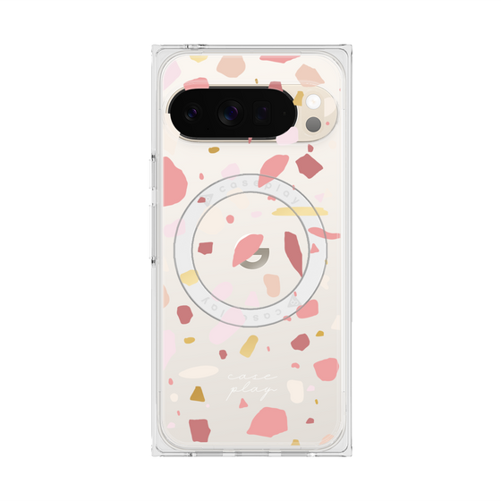 プレミアムスクエアケース with Pixelsnap［ Pink pieces ］