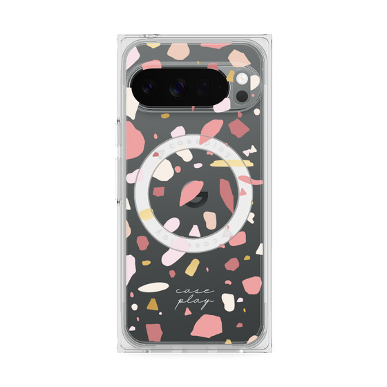 プレミアムスクエアケース with Pixelsnap［ Pink pieces ］