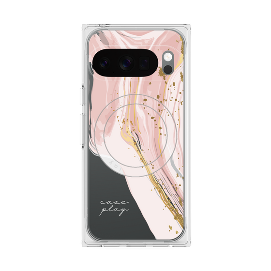 プレミアムスクエアケース with Pixelsnap［ Melting pink ］