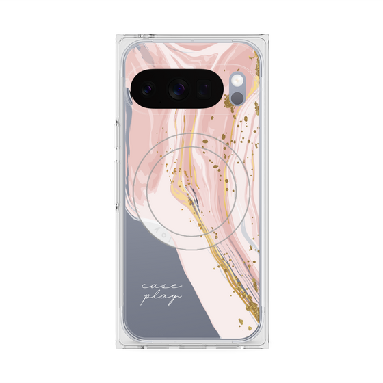 プレミアムスクエアケース with Pixelsnap［ Melting pink ］