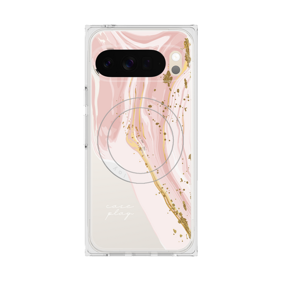 プレミアムスクエアケース with Pixelsnap［ Melting pink ］
