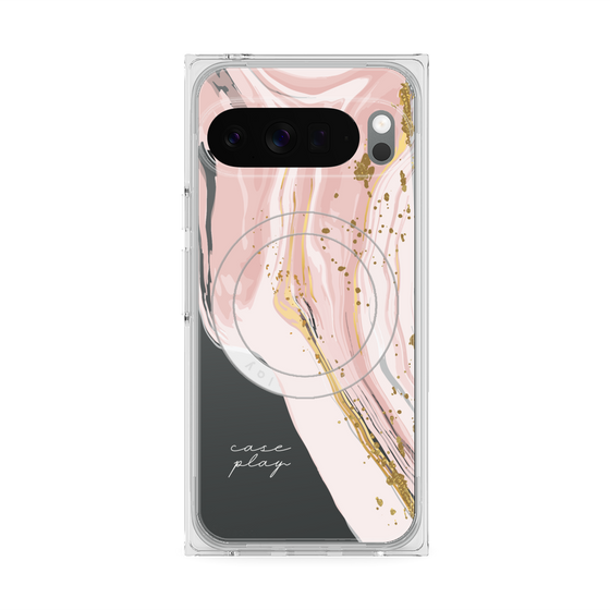 プレミアムスクエアケース with Pixelsnap［ Melting pink ］