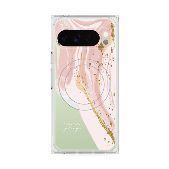 プレミアムスクエアケース with Pixelsnap［ Melting pink ］