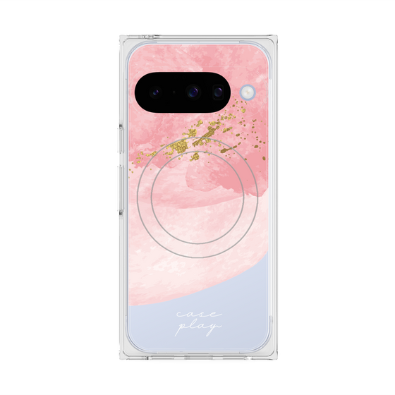 プレミアムスクエアケース with Pixelsnap［ pink layered ］