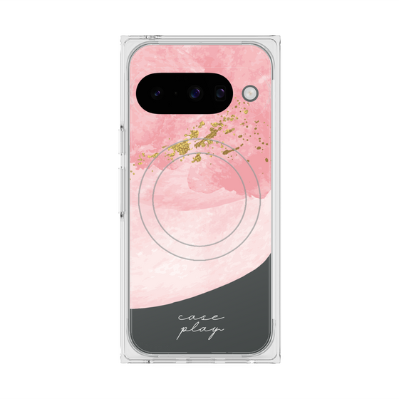 プレミアムスクエアケース with Pixelsnap［ pink layered ］
