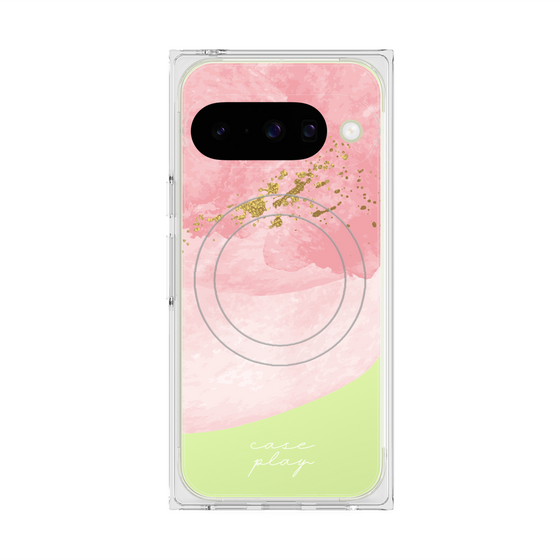 プレミアムスクエアケース with Pixelsnap［ pink layered ］