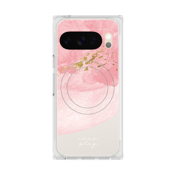 プレミアムスクエアケース with Pixelsnap［ pink layered ］